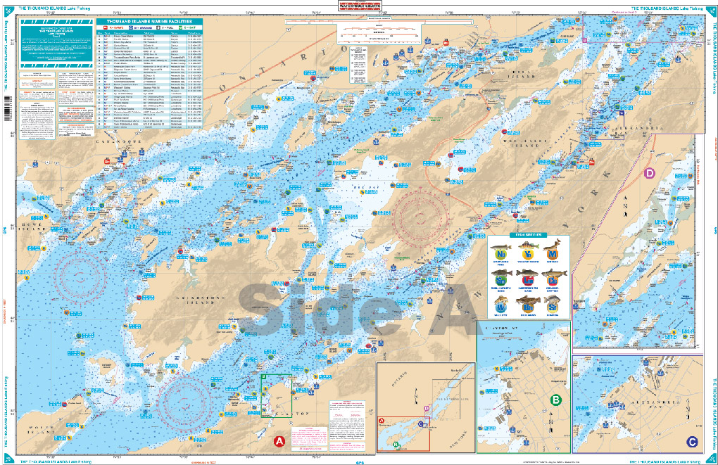 Coverage of Thousand Island Lake Fishing Chart 78F