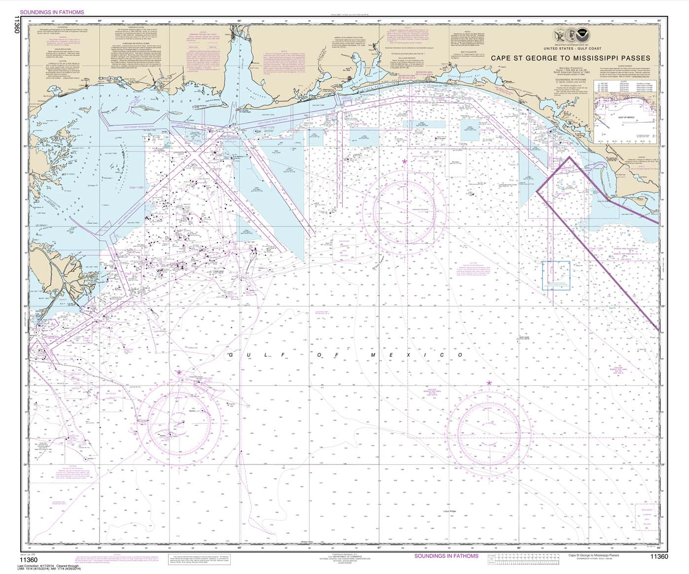 Cape St. George to Mississippi Passes