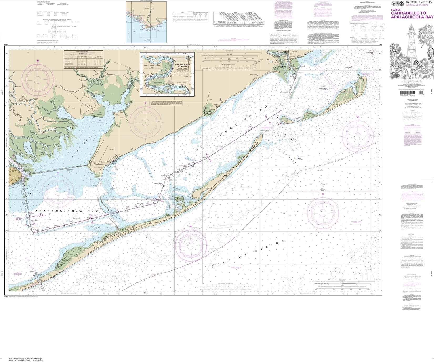 Intracoastal Waterway Tampa Bay to Port Richey 11411 Nautical Charts