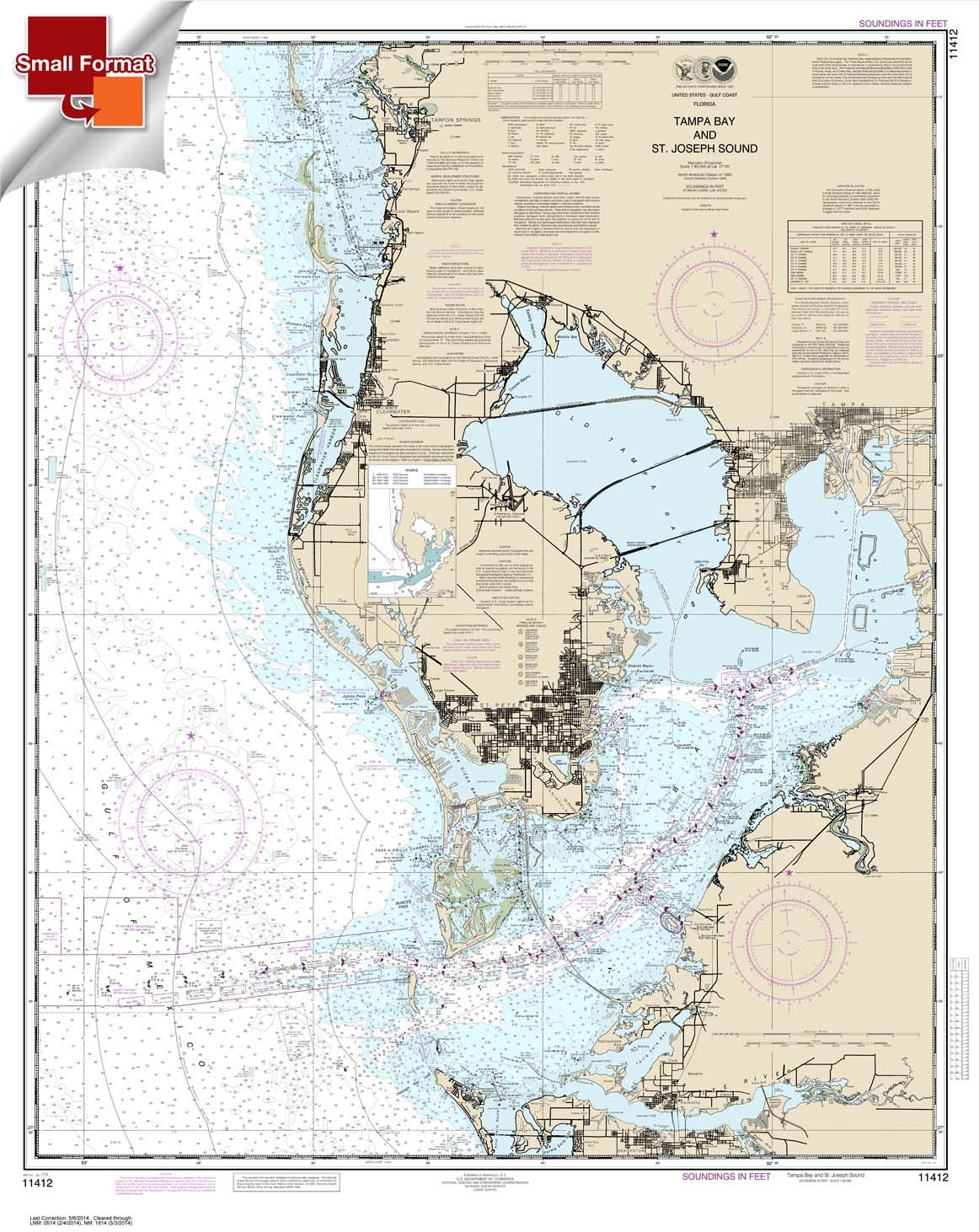 Tampa Bay and St. Joseph Sound 11412 Nautical Charts