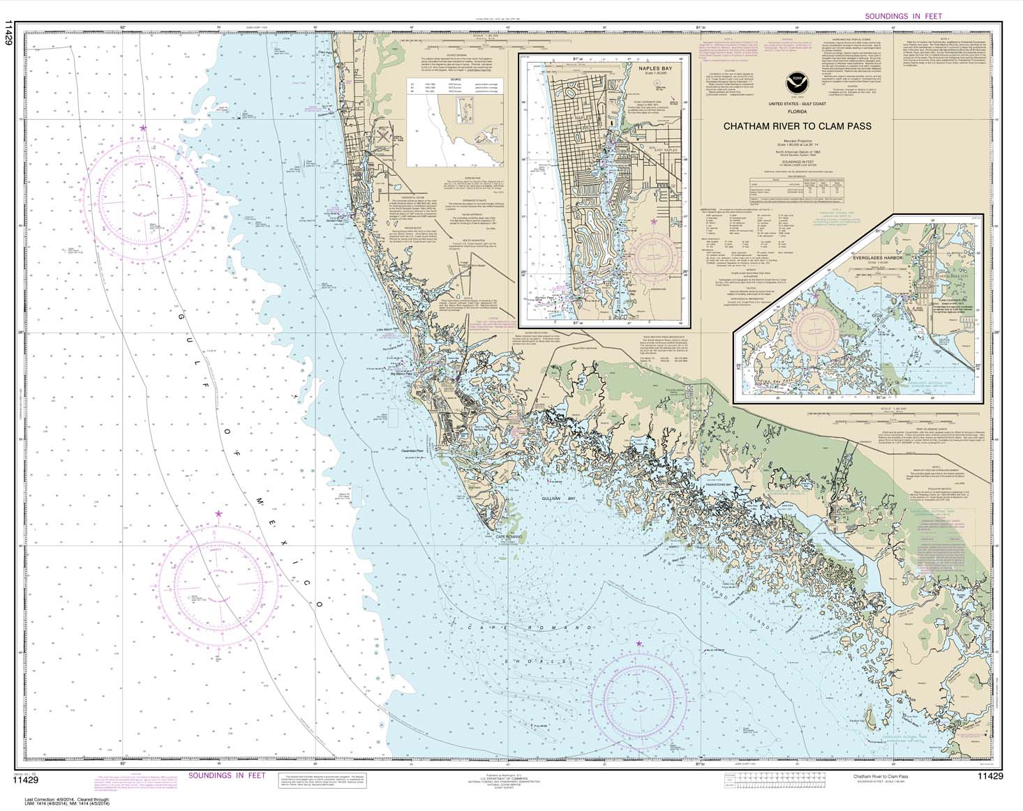 Chatham River to Clam Pass;Naples Bay;Everglades Harbor