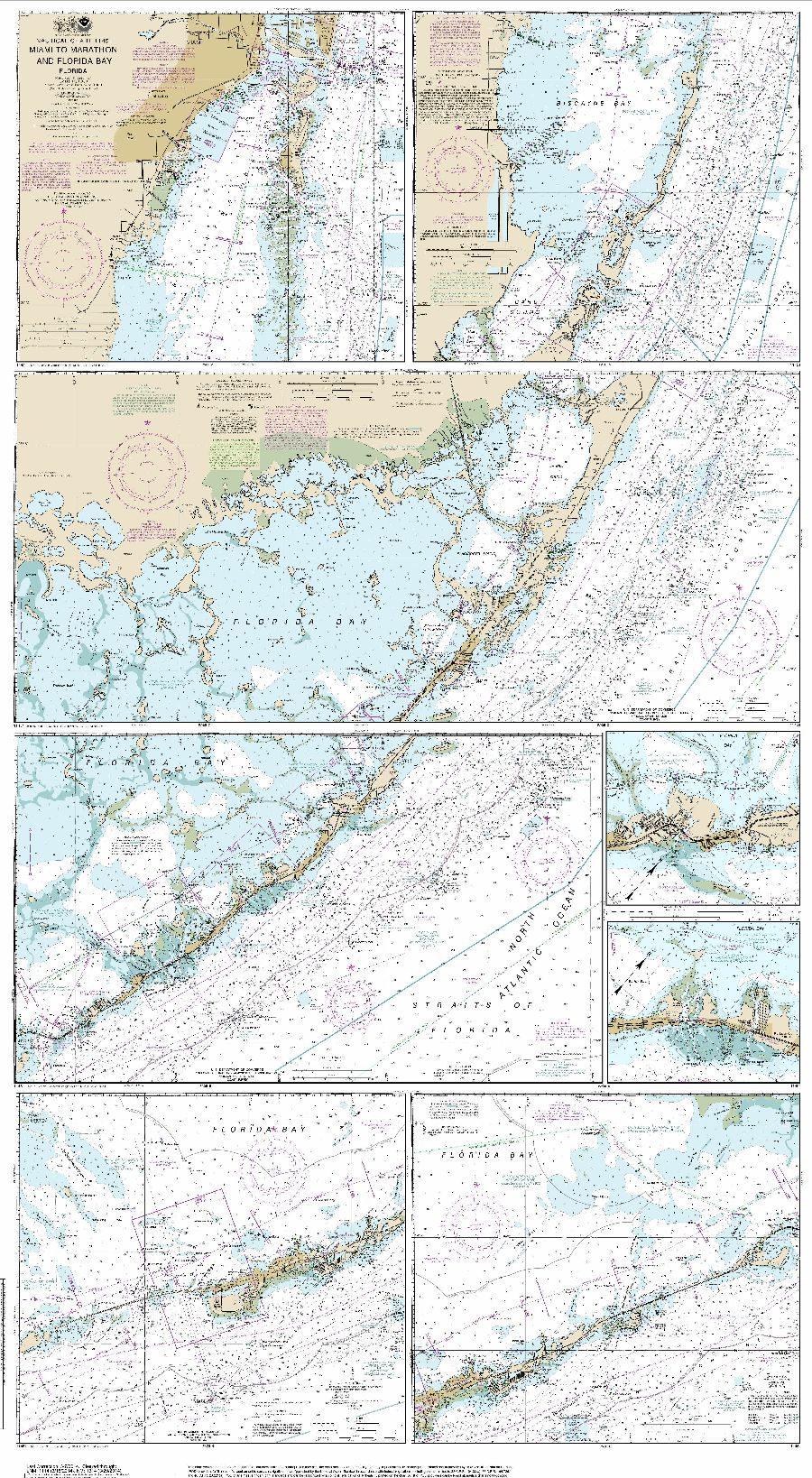 Miami to Marathon and Florida Bay (2-SIDED)