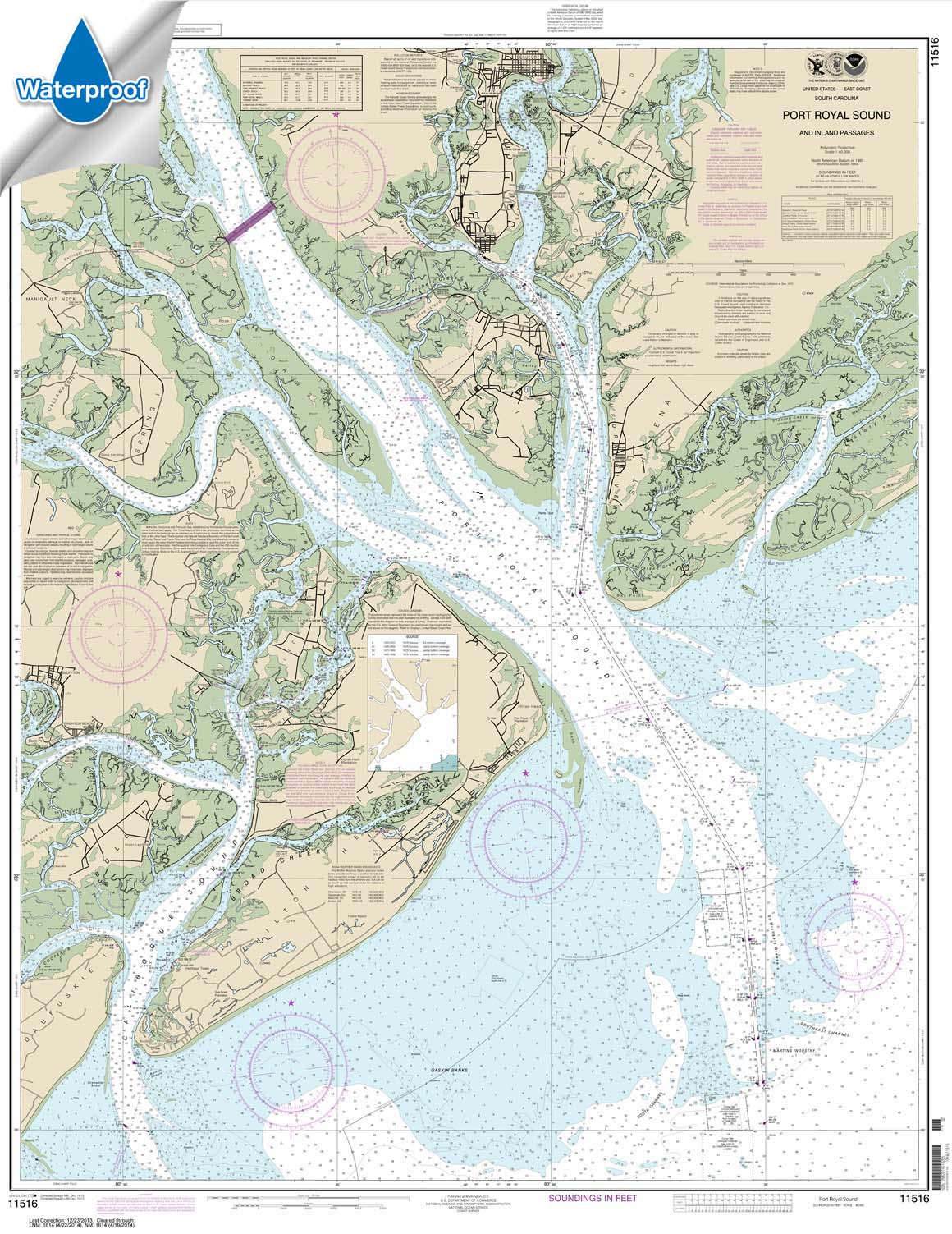 Port Royal Sound and Inland Passages 11516 Nautical Charts