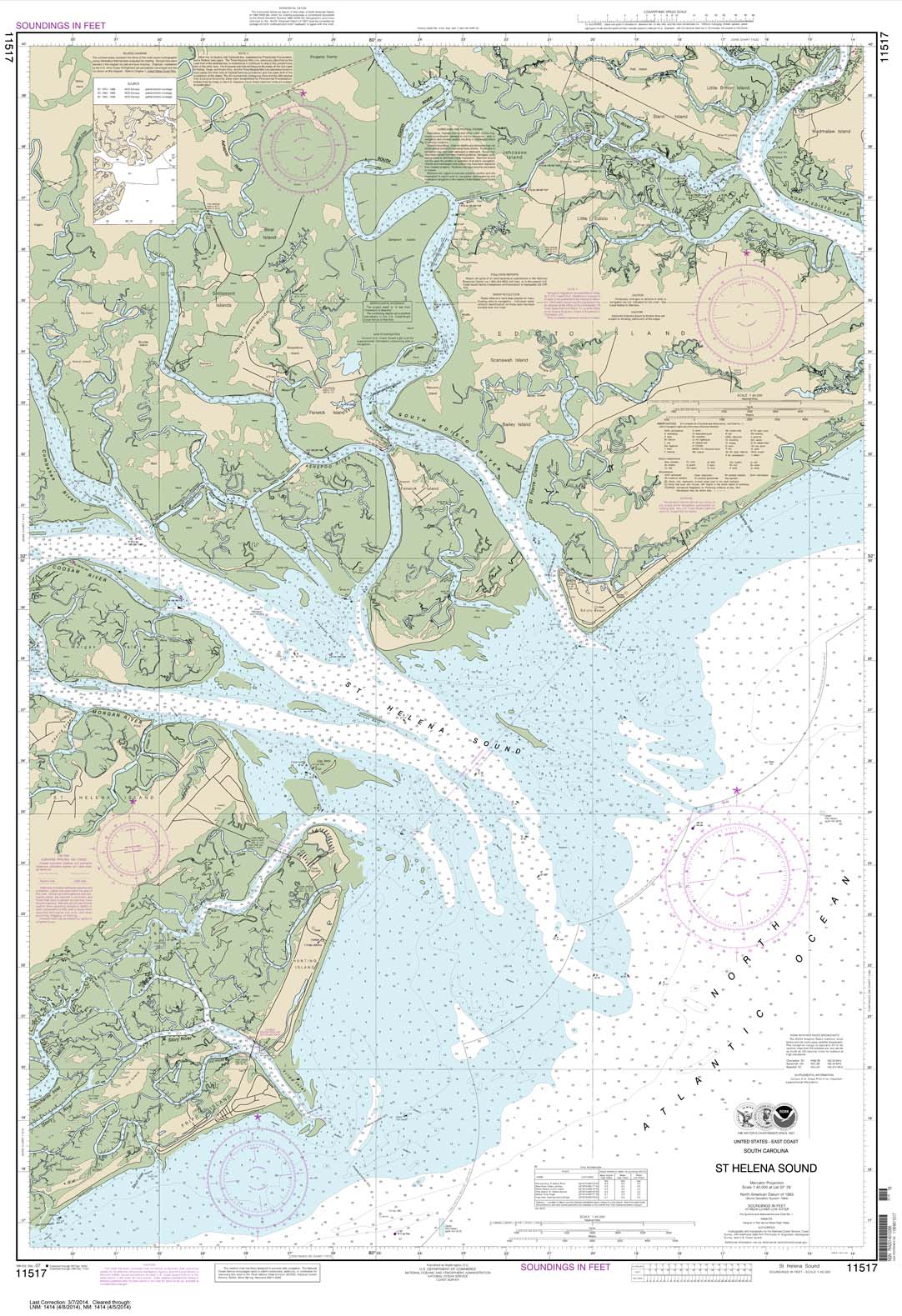 Cape Fear River Cape Fear to Wilmington 11537 Nautical Charts