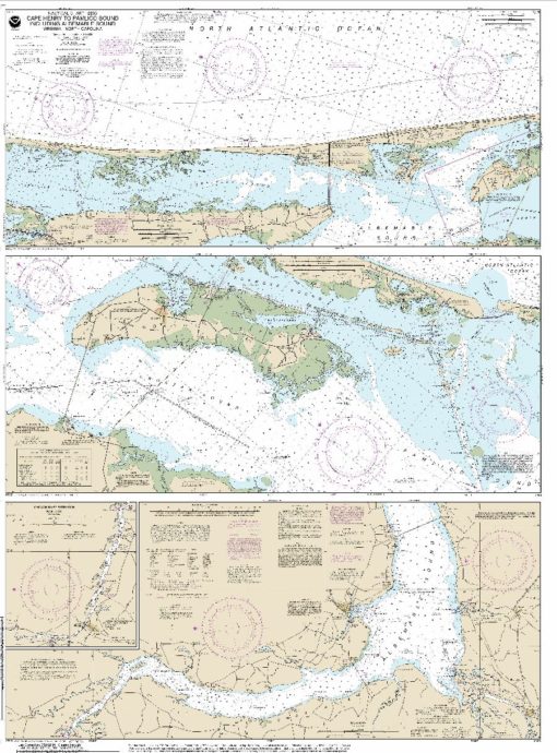 Cape Henry to Pamlico Sound, Including Albemarle Sd.; Rudee Heights (3 PAGE FOLIO) - 12205