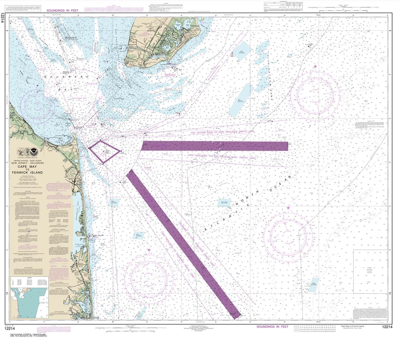 Cape May to Fenwick Island 12214 Nautical Charts