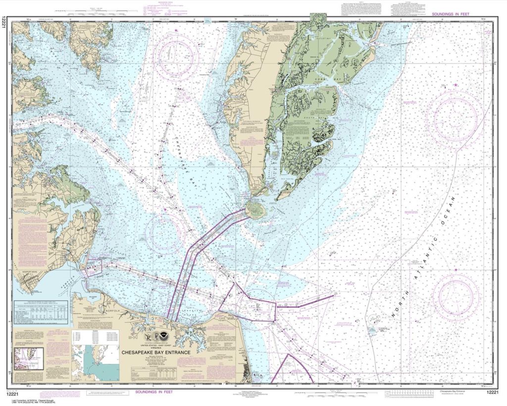 Chesapeake Bay Entrance - 12221 - Nautical Charts