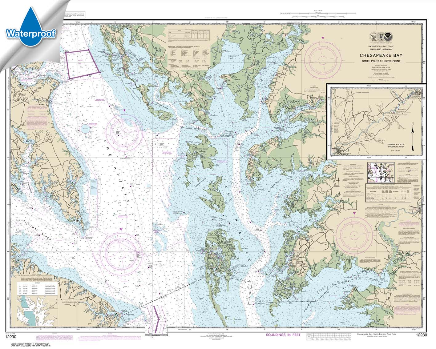 chesapeake-bay-smith-point-to-cove-point-12230-nautical-charts