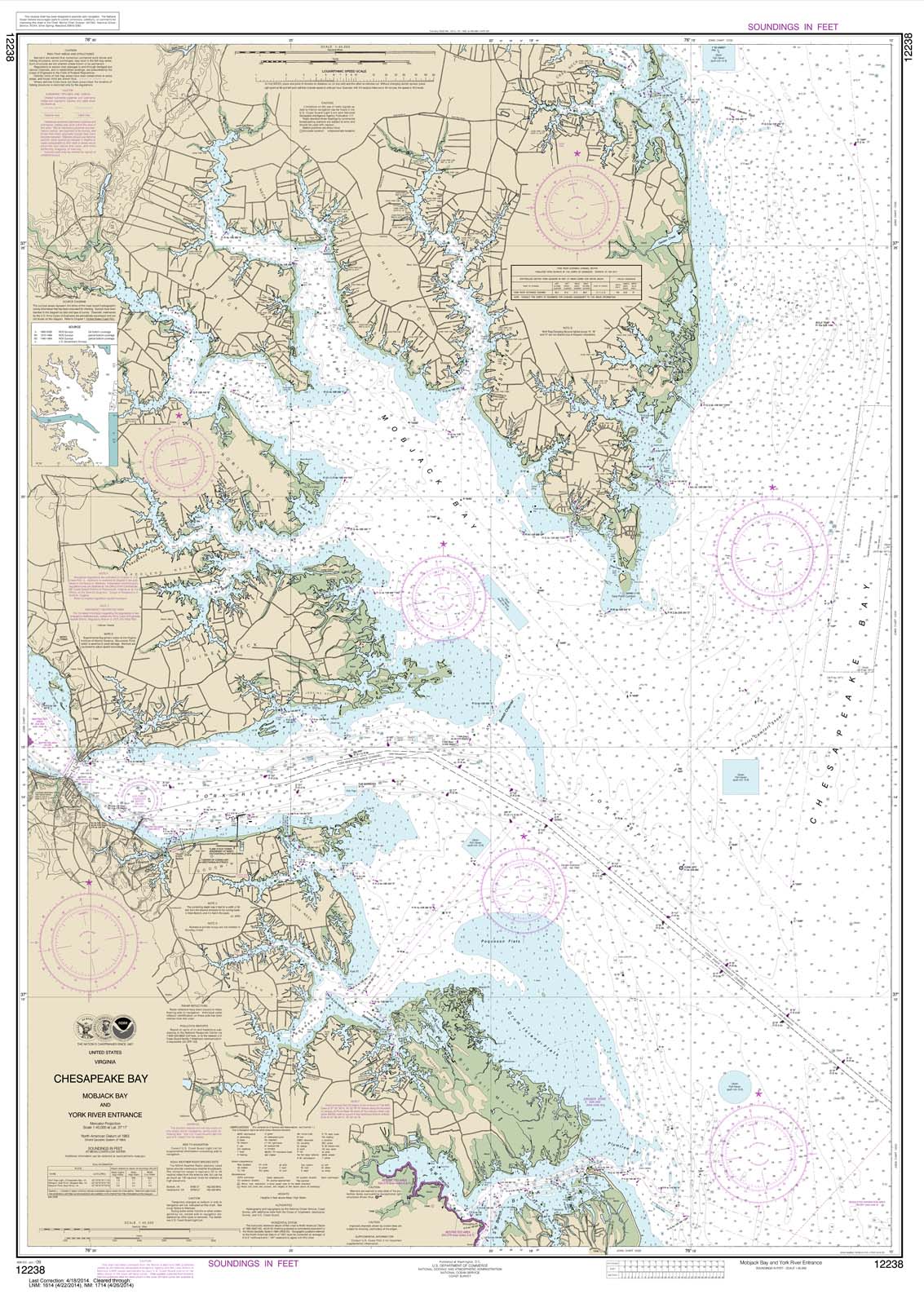 Chesapeake Bay Mobjack Bay and York River Entrance