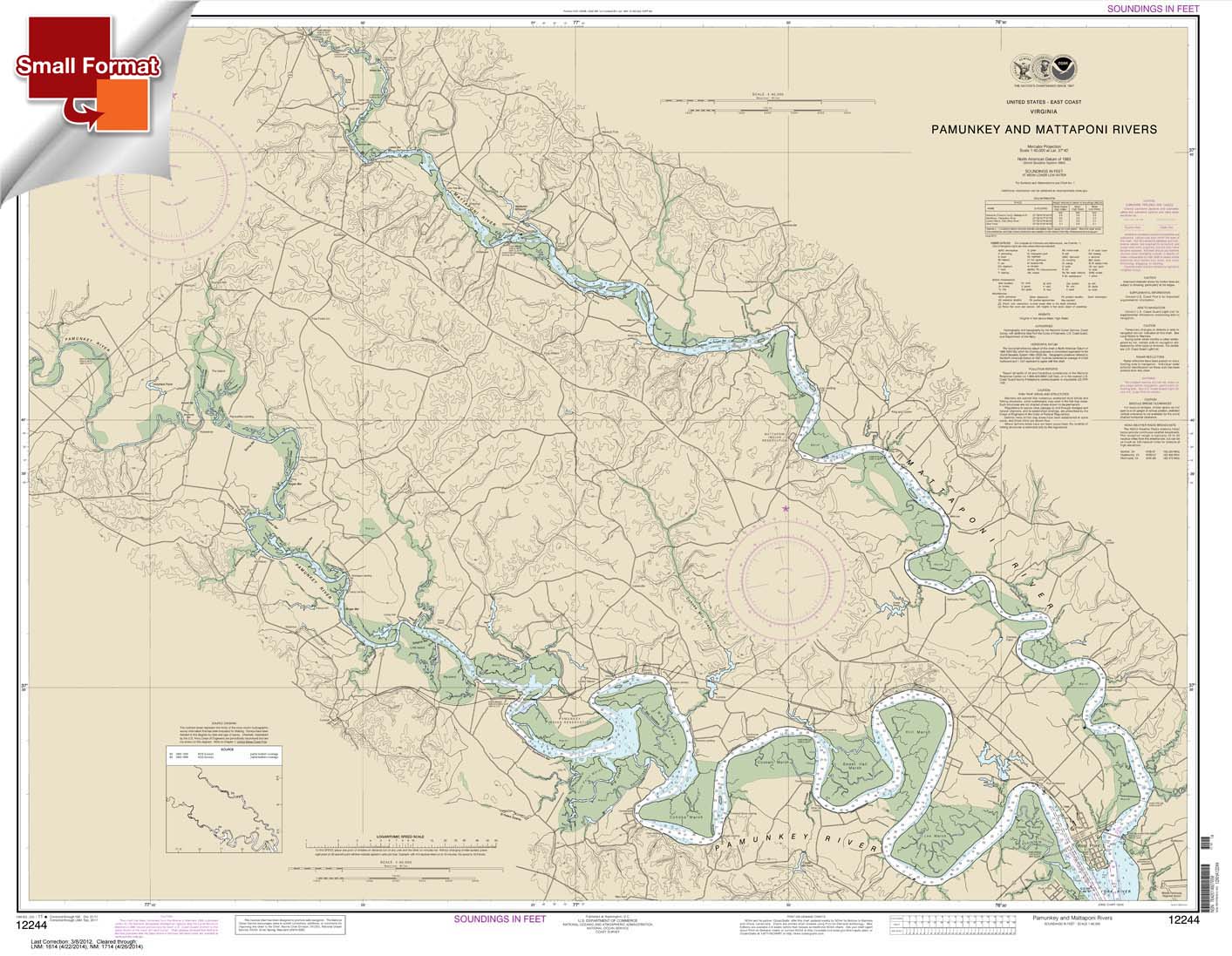 Pamunkey And Mattaponi Rivers 12244 Nautical Charts