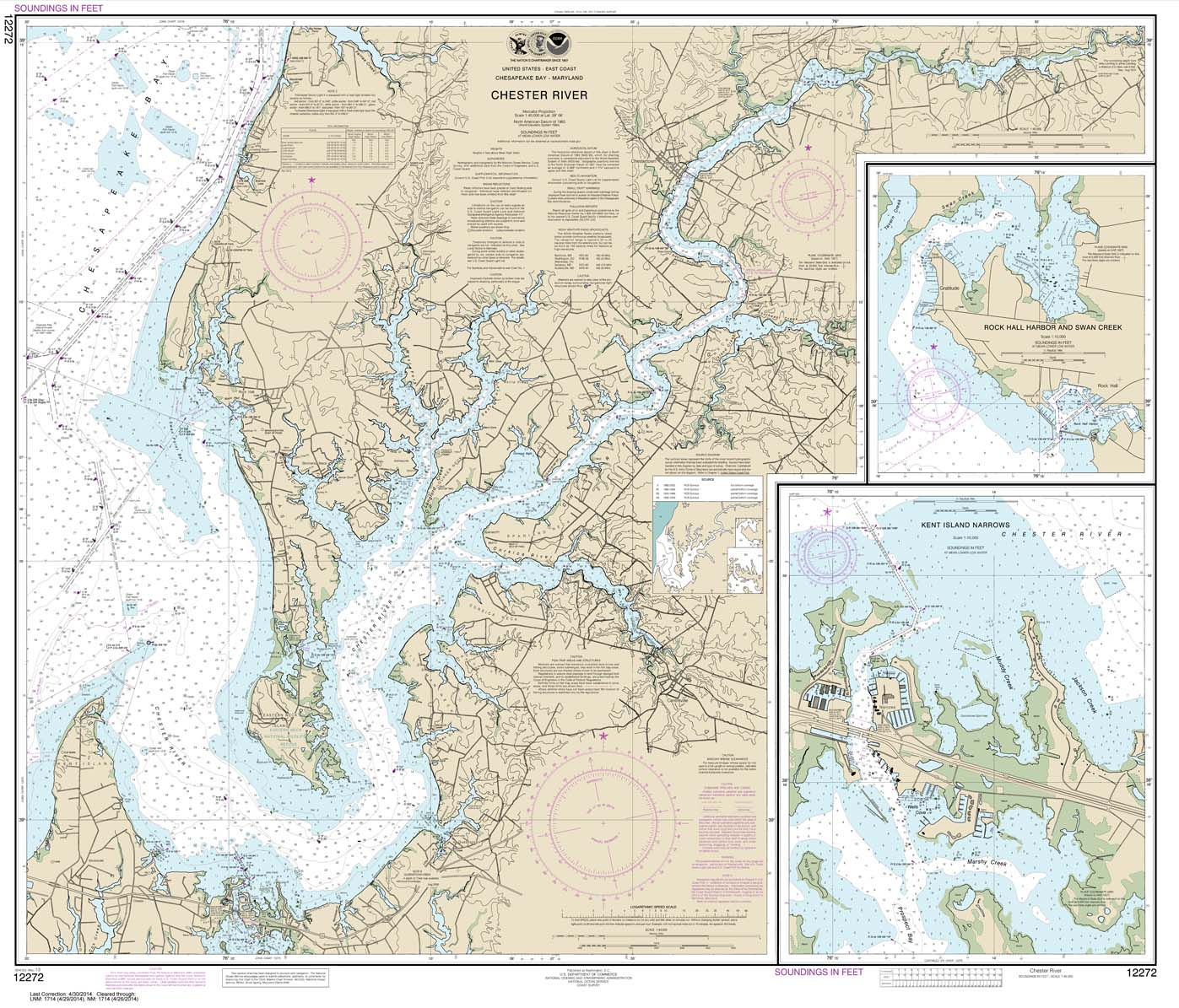 Chester River; Kent Island Narrows: Rock Hall Harbor and Swan Creek