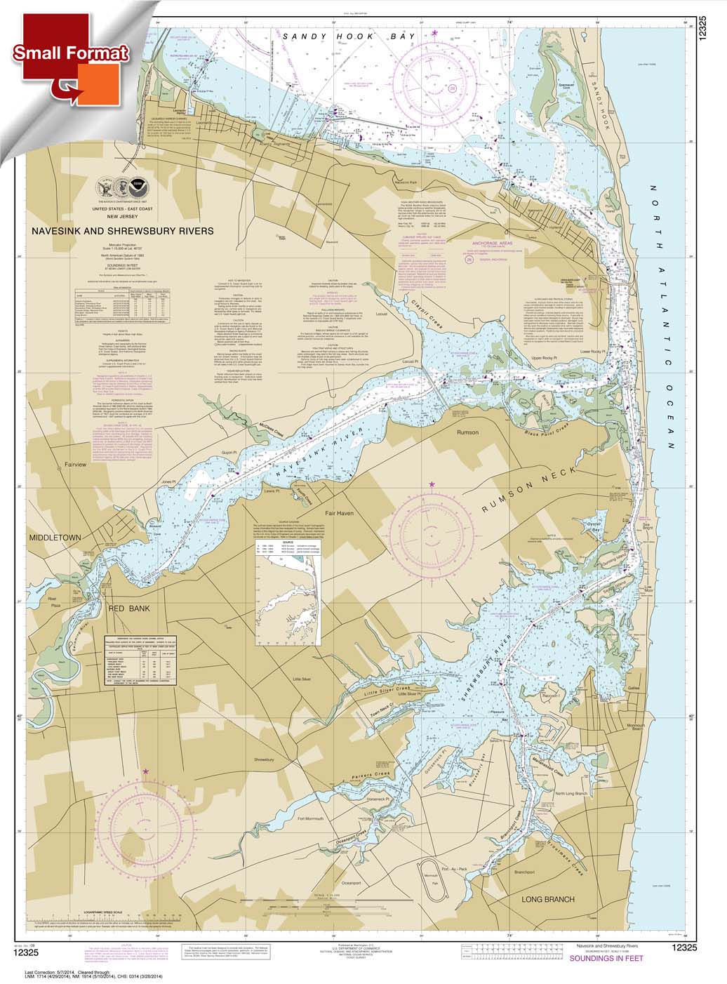 Navesink And Shrewsbury Rivers 12325 Nautical Charts