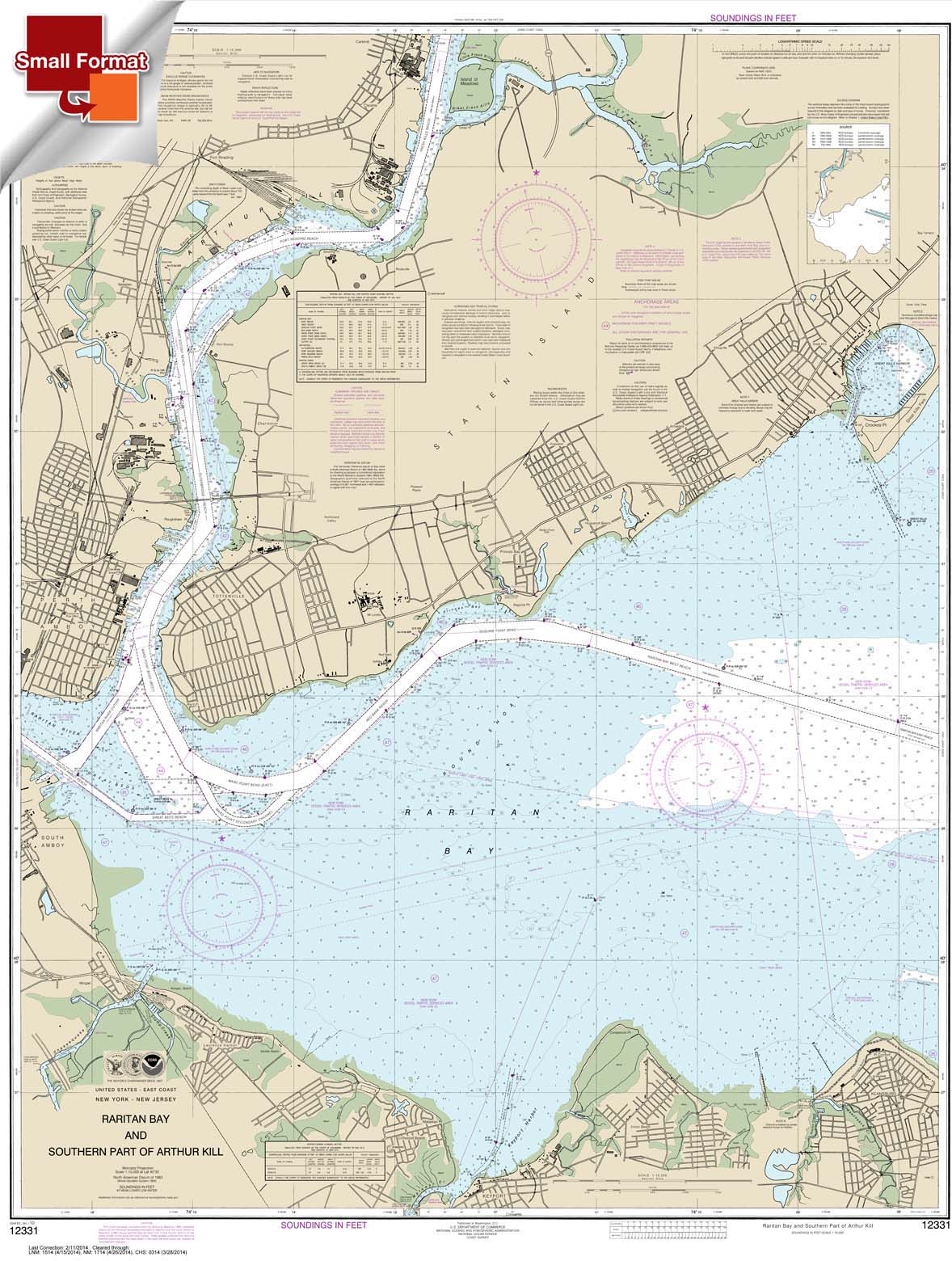 Raritan Bay and Southern Part of Arthur Kill 12331 Nautical Charts