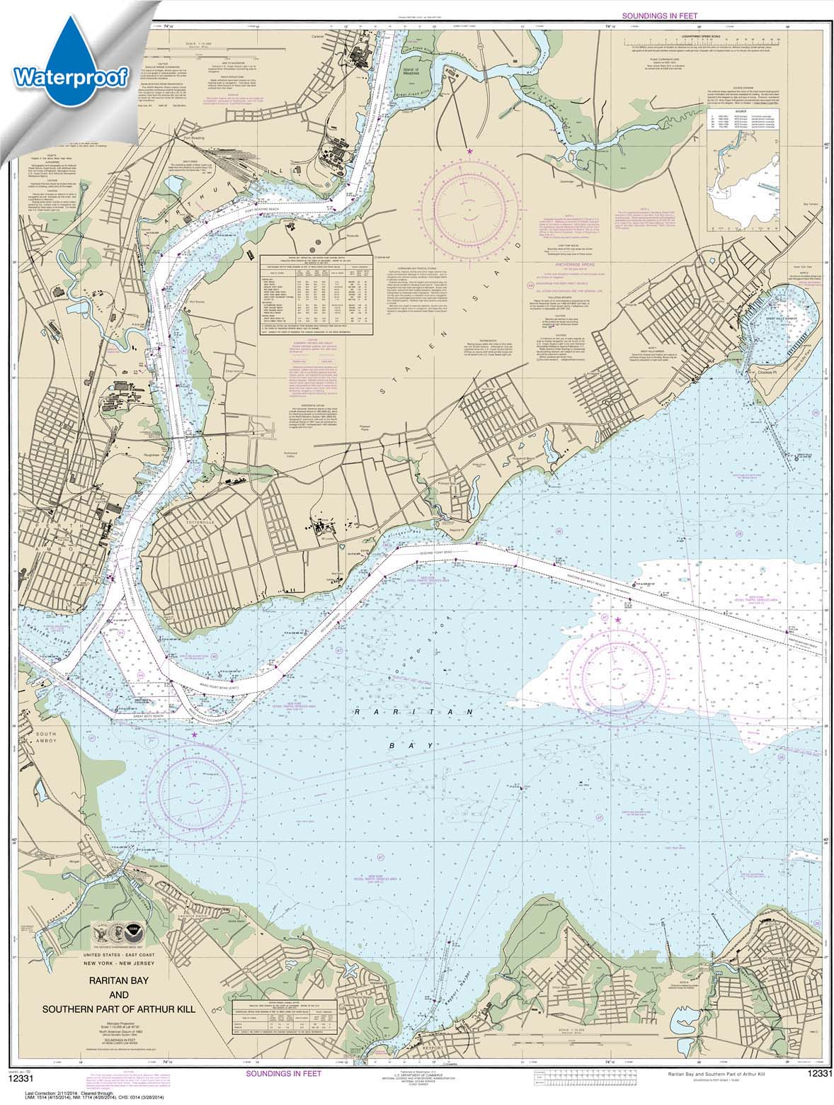 raritan-bay-and-southern-part-of-arthur-kill-12331-nautical-charts