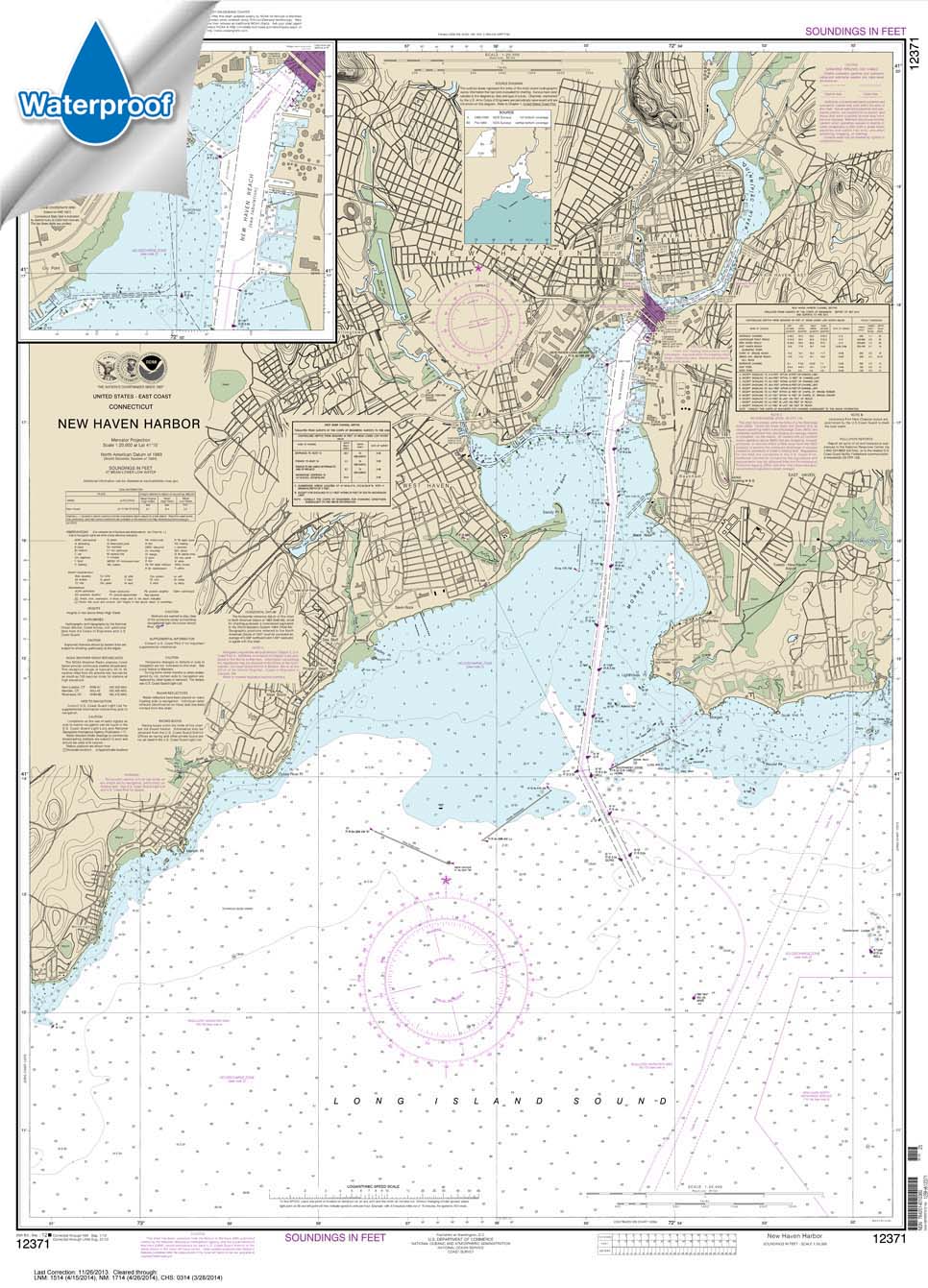 New Haven Harbor;New Haven Harbor (Inset) 12371 Nautical Charts