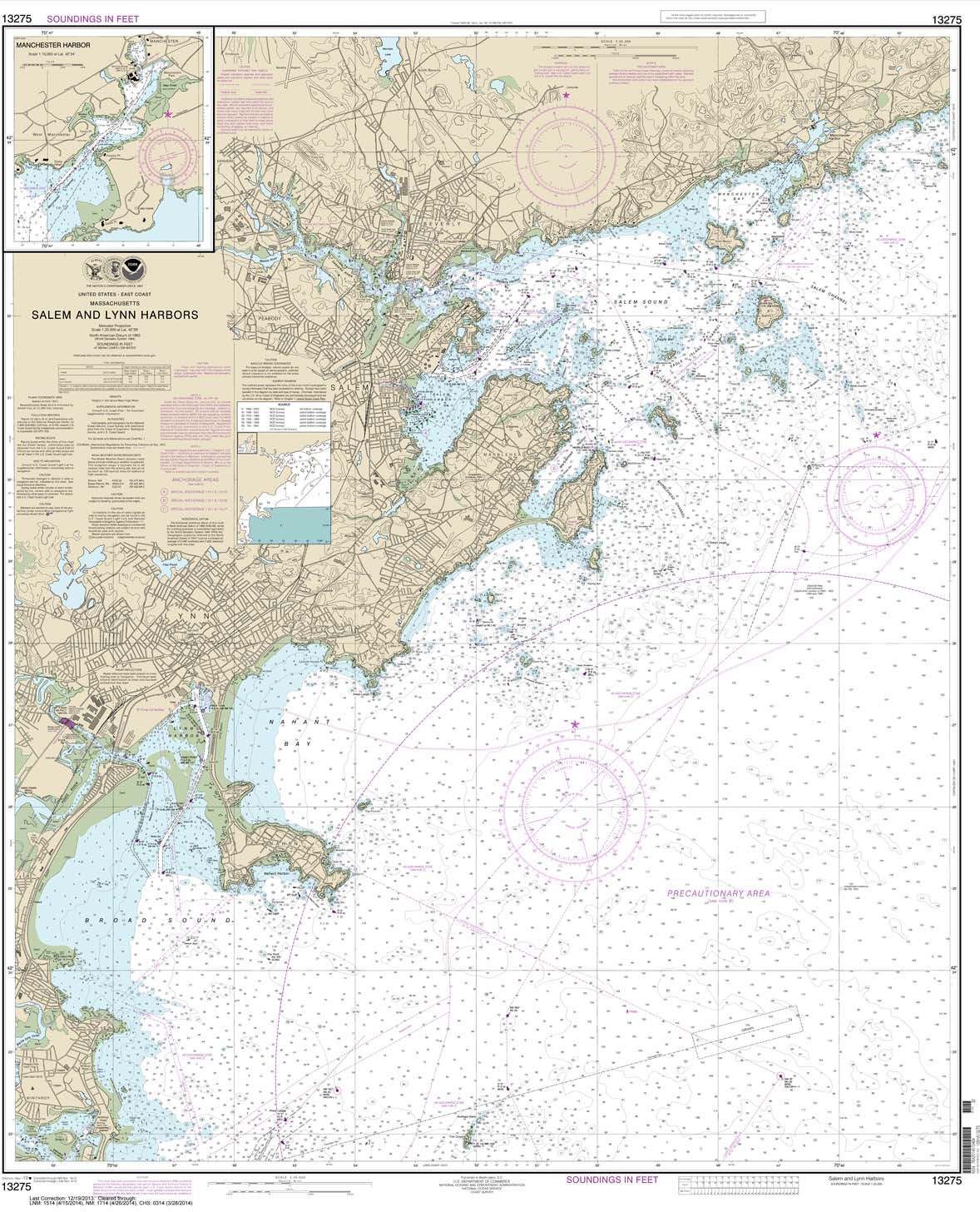 Salem and Lynn Harbors; Manchester Harbor