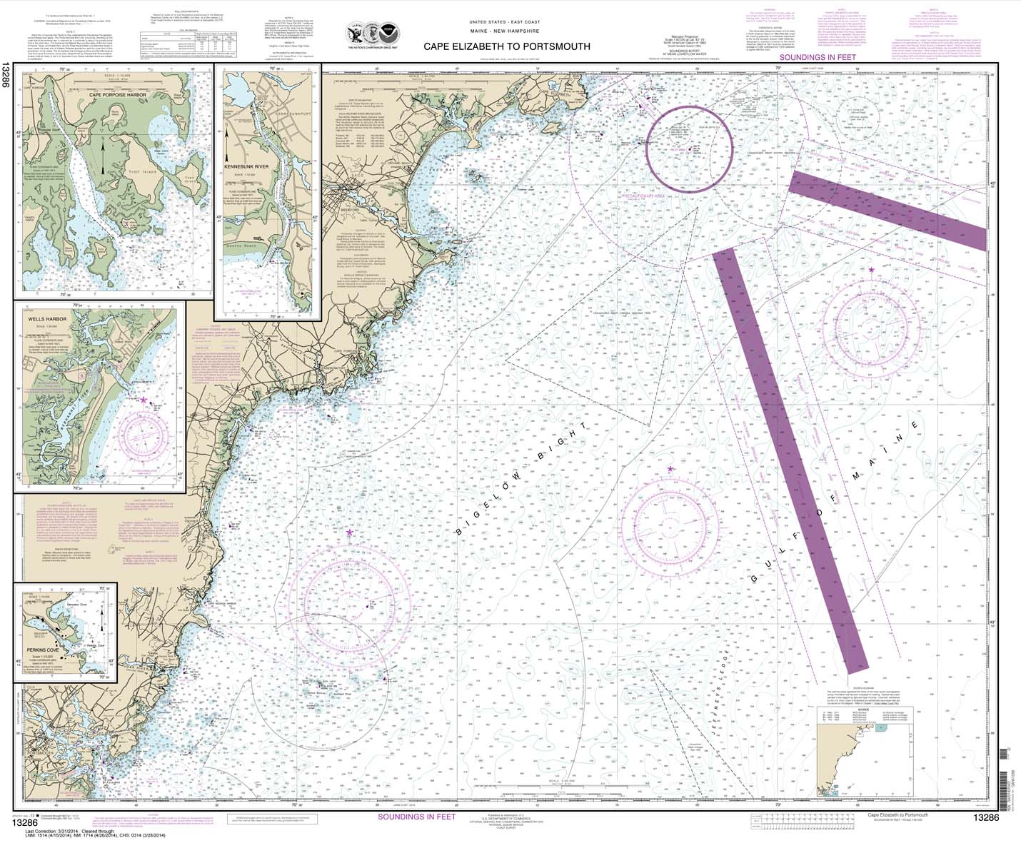 Cape Elizabeth to Portsmouth; Cape Porpoise Harbor; Wells Harbor; Kennebunk River; Perkins Cove