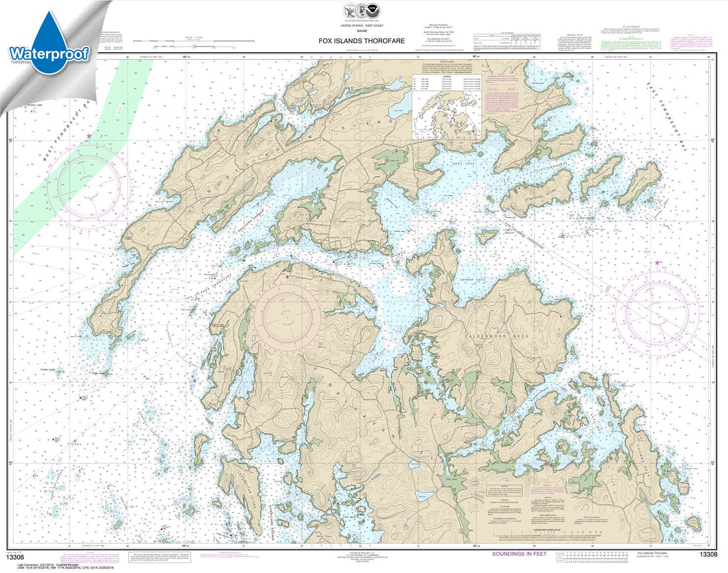 Fox Islands Thorofare 13308 Nautical Charts