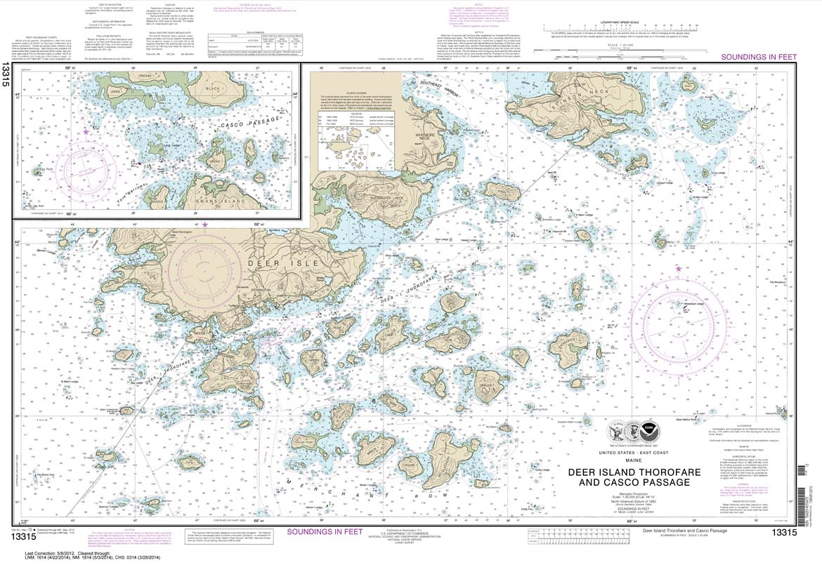 Deer Island Thorofare and Casco Passage 13315 Nautical Charts