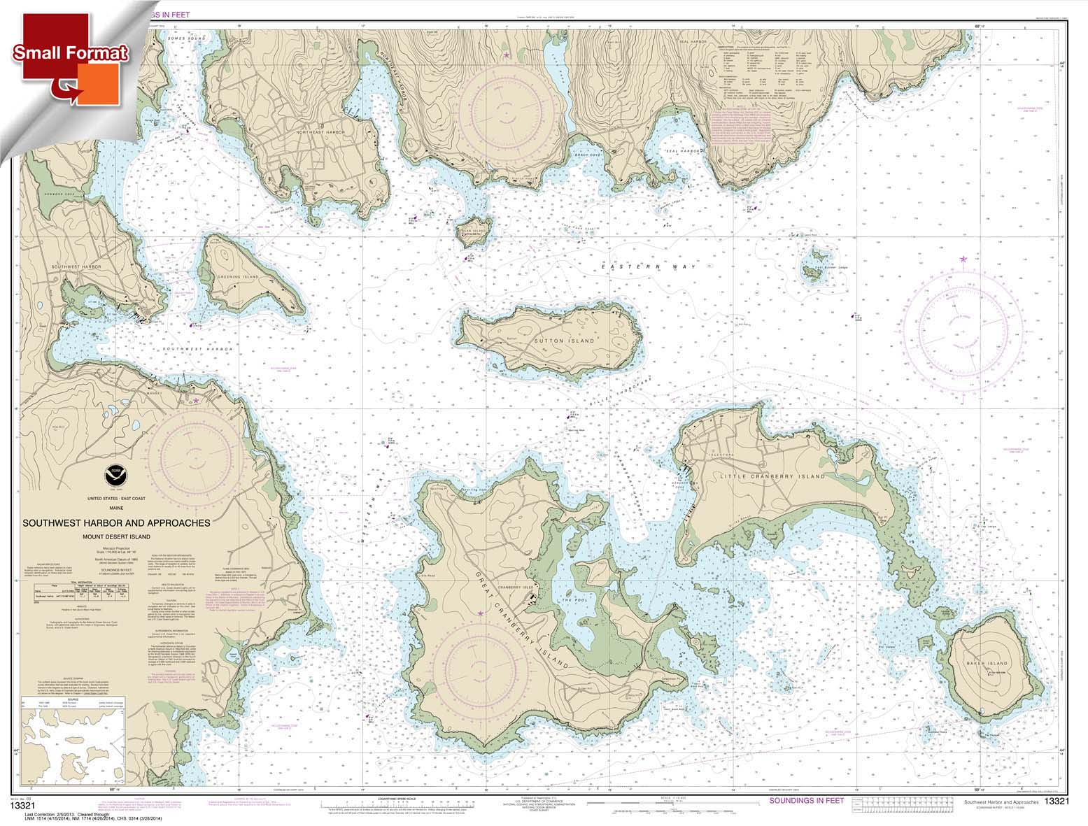 Southwest Harbor and Approaches 13321 Nautical Charts