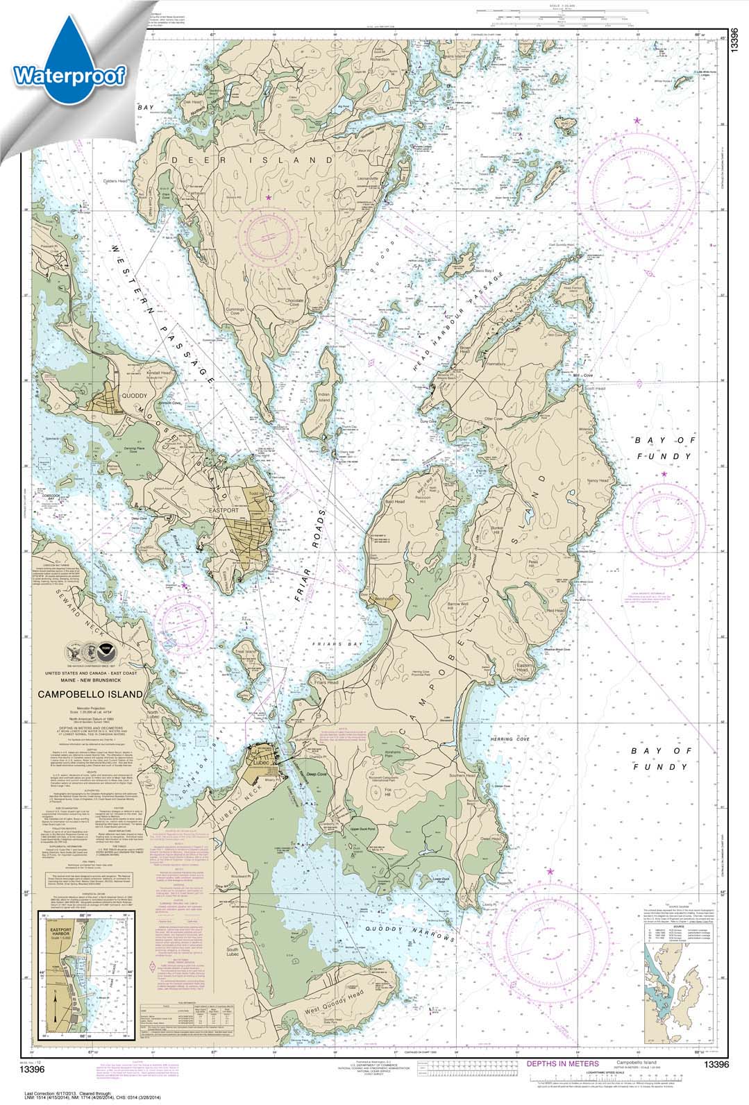 Campobello Island; Eastport Harbor 13396 Nautical Charts