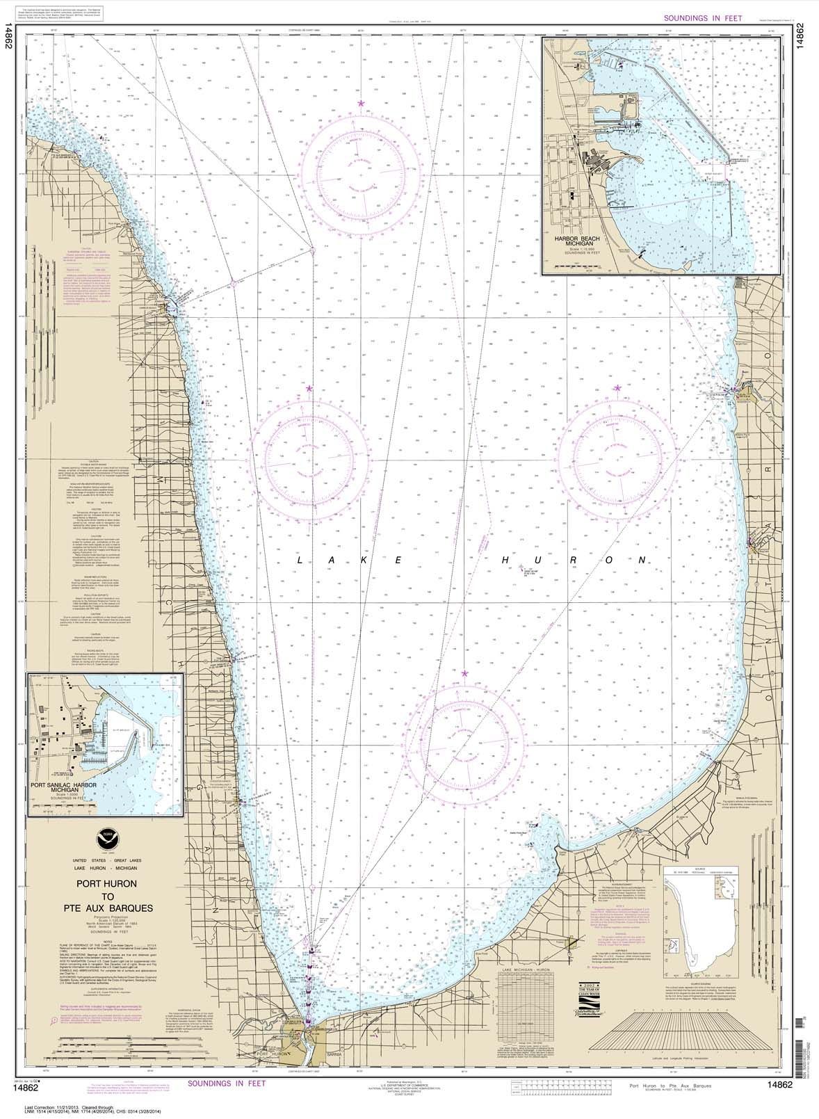 Port Huron to Pte aux Barques;Port Sanilac;Harbor Beach