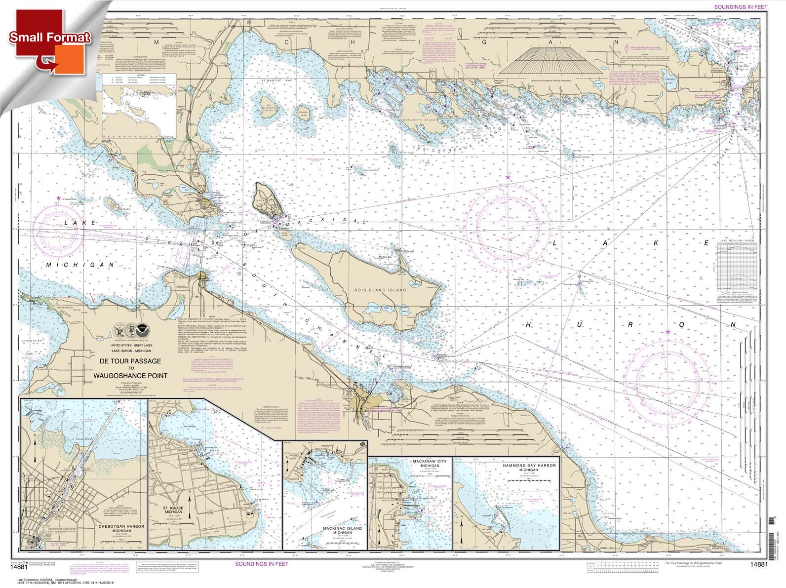 Detour Passage to Waugoshance Pt.;Hammond Bay Harbor;Mackinac Island;Cheboygan;Mackinaw City;St. lgnace