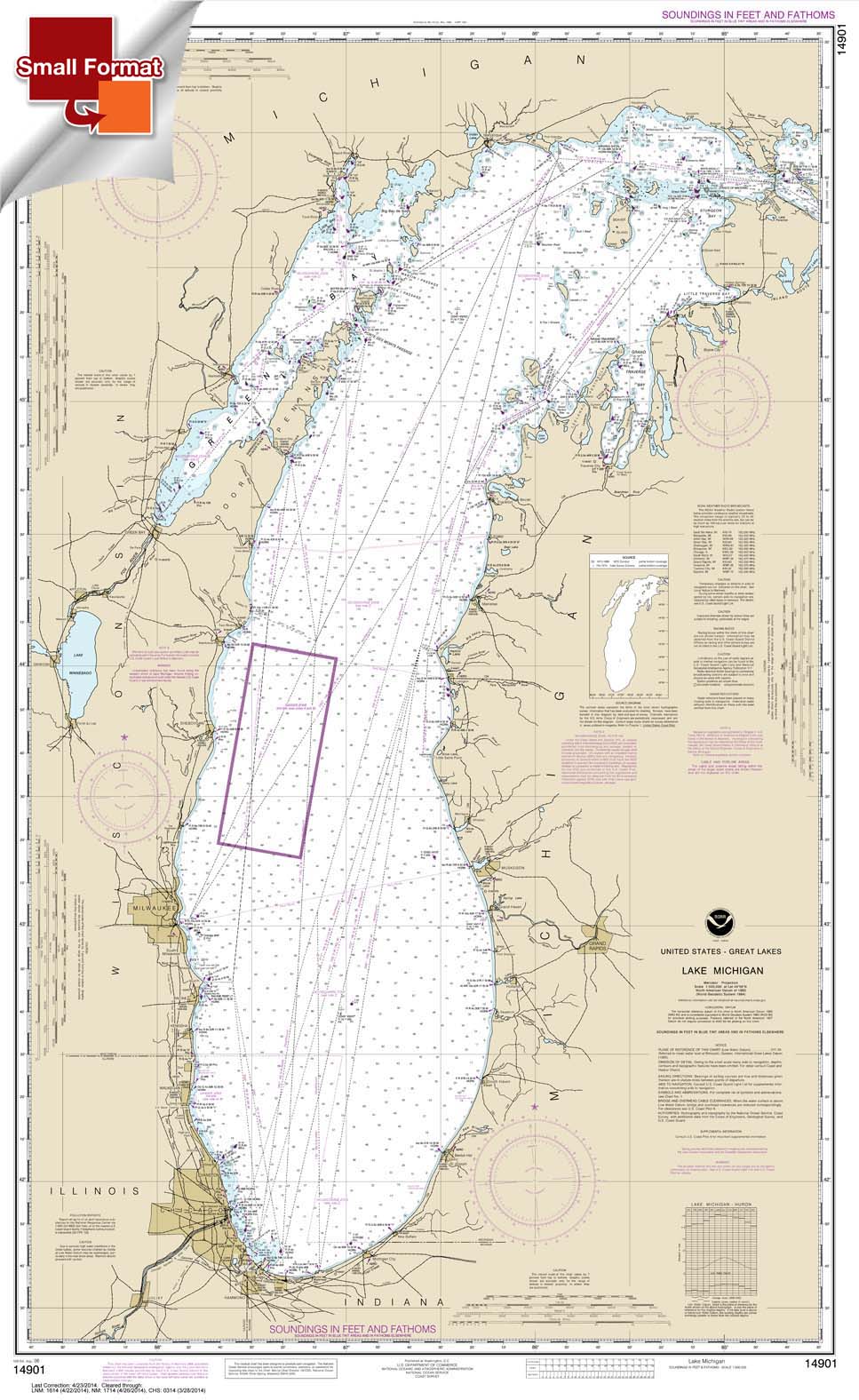 Lake Michigan (Mercator Projection)