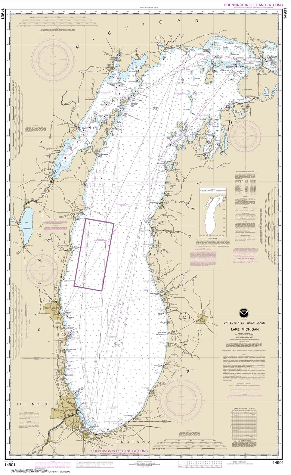 Lake Michigan (Mercator Projection)