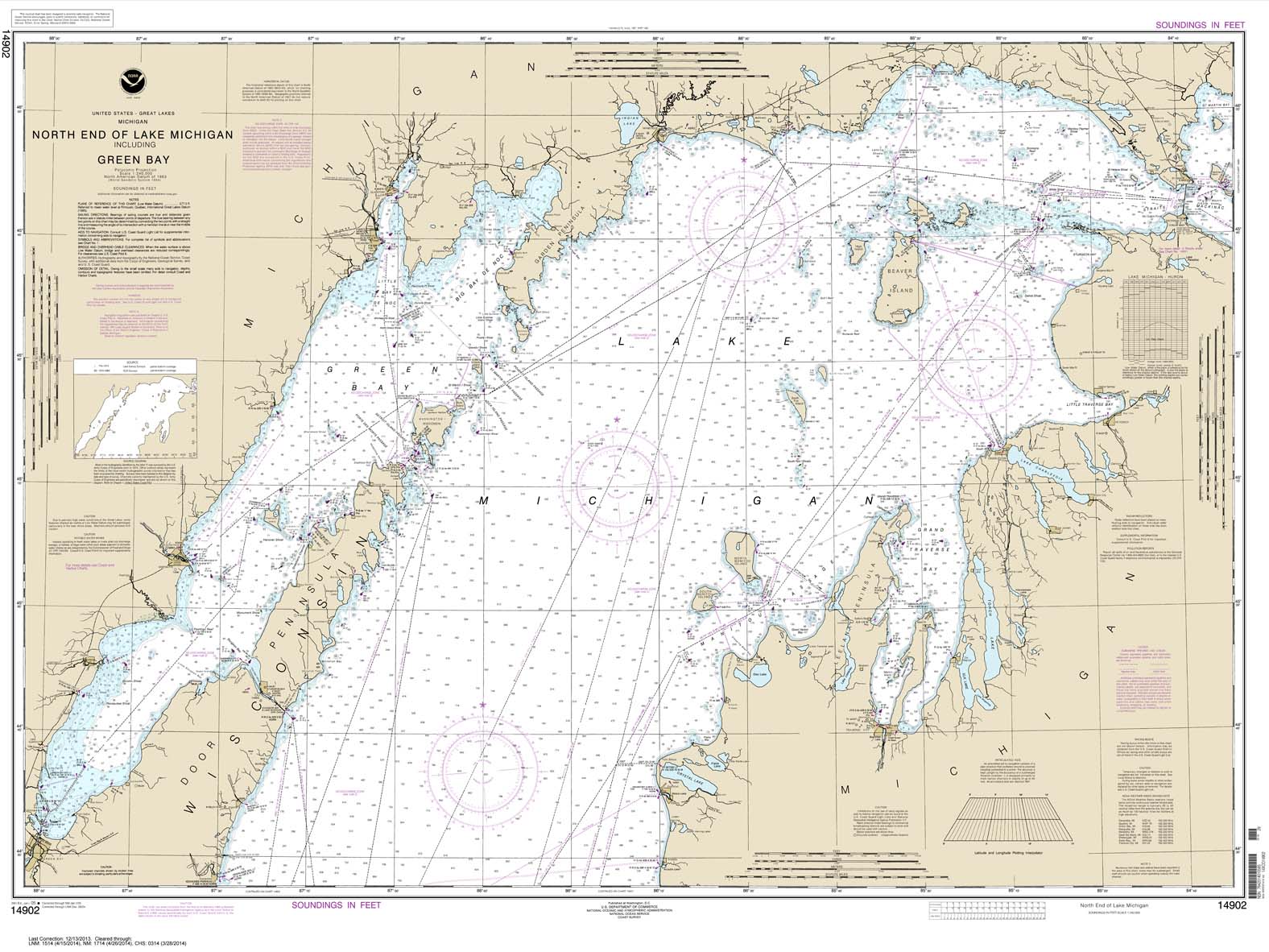 North end of Lake Michigan: including Green Bay