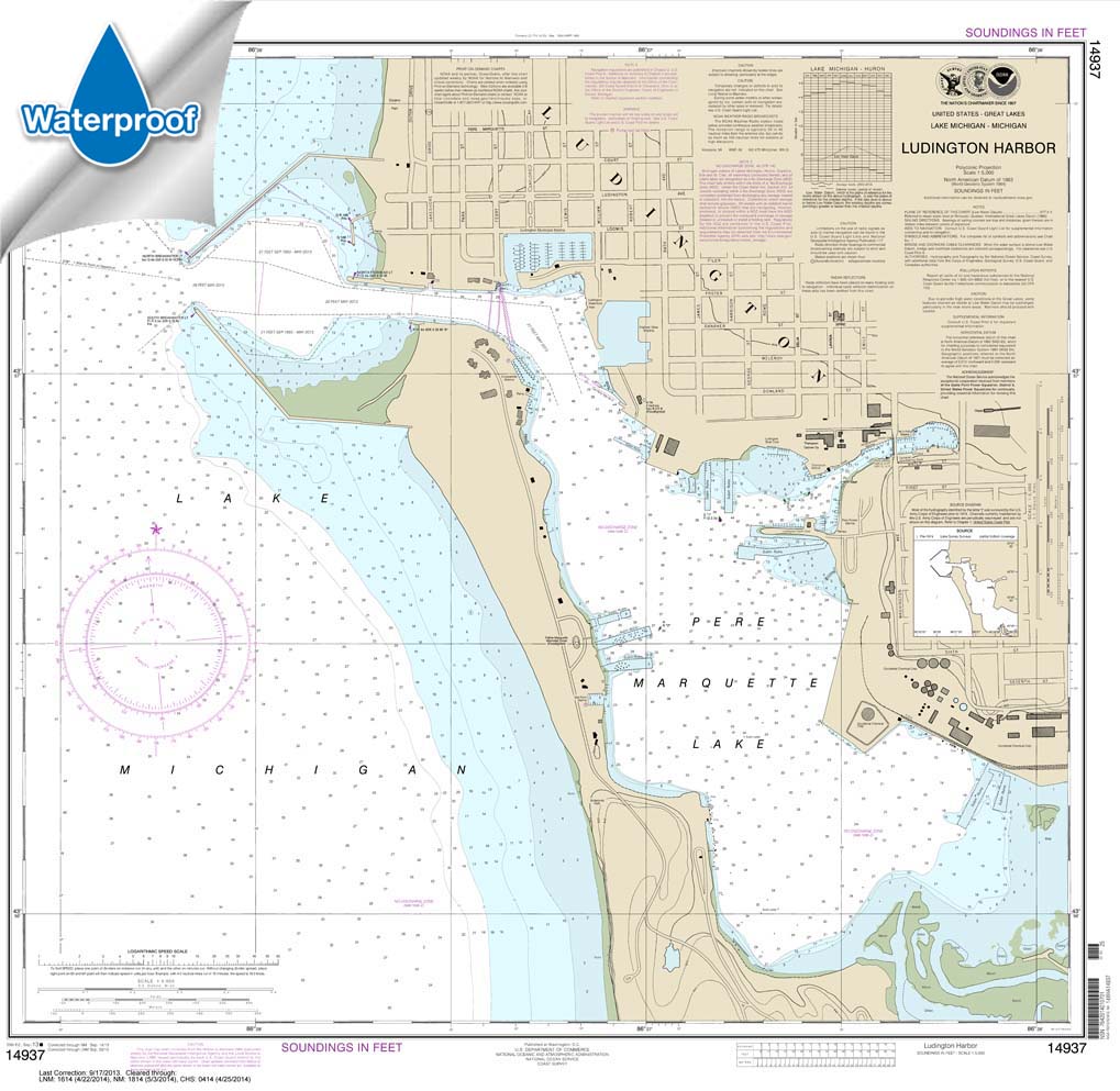 Ludington Harbor 14937 Nautical Charts   14937wp 