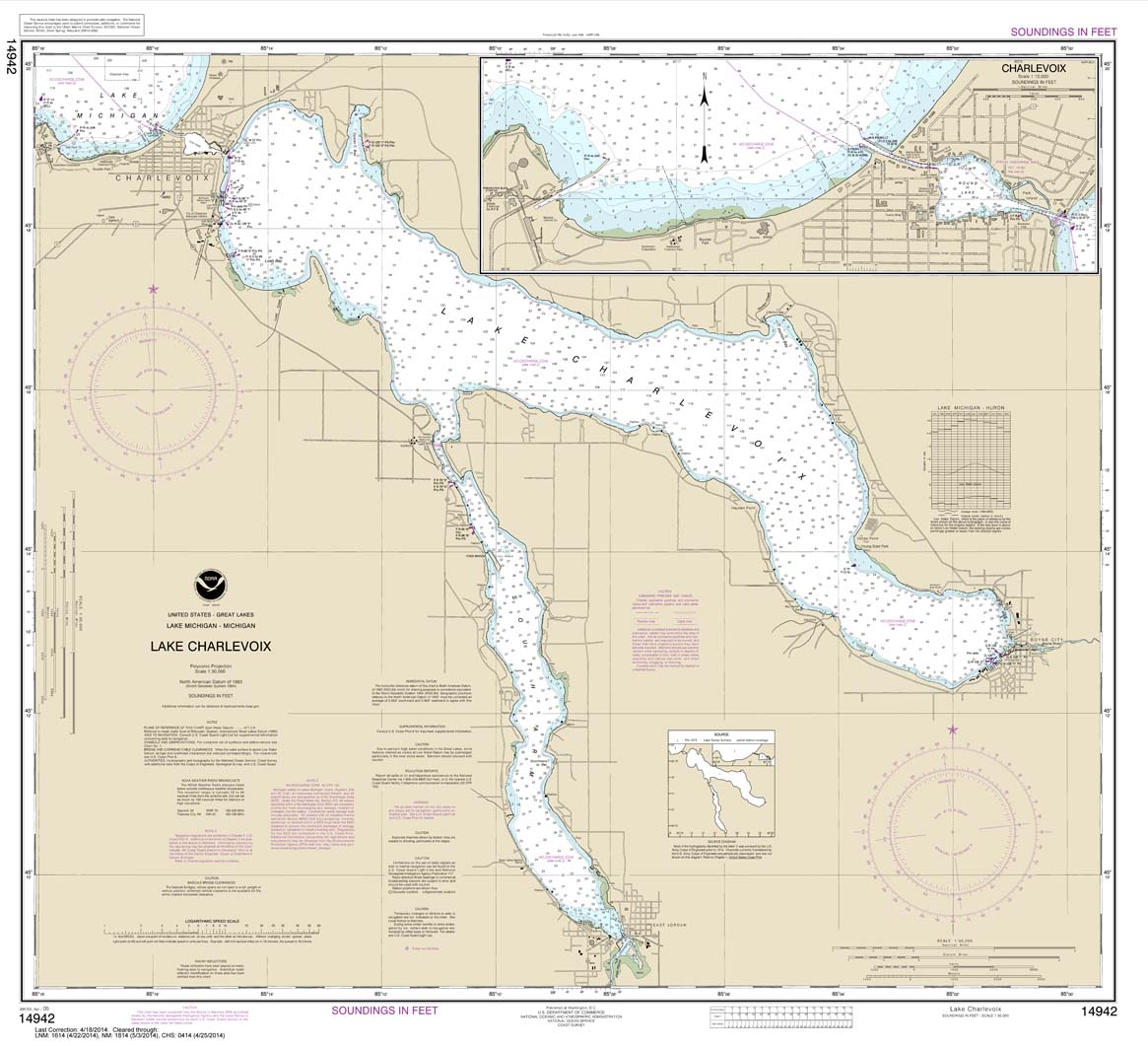 Lake Charlevoix;Charlevoix: South Point to Round Lake