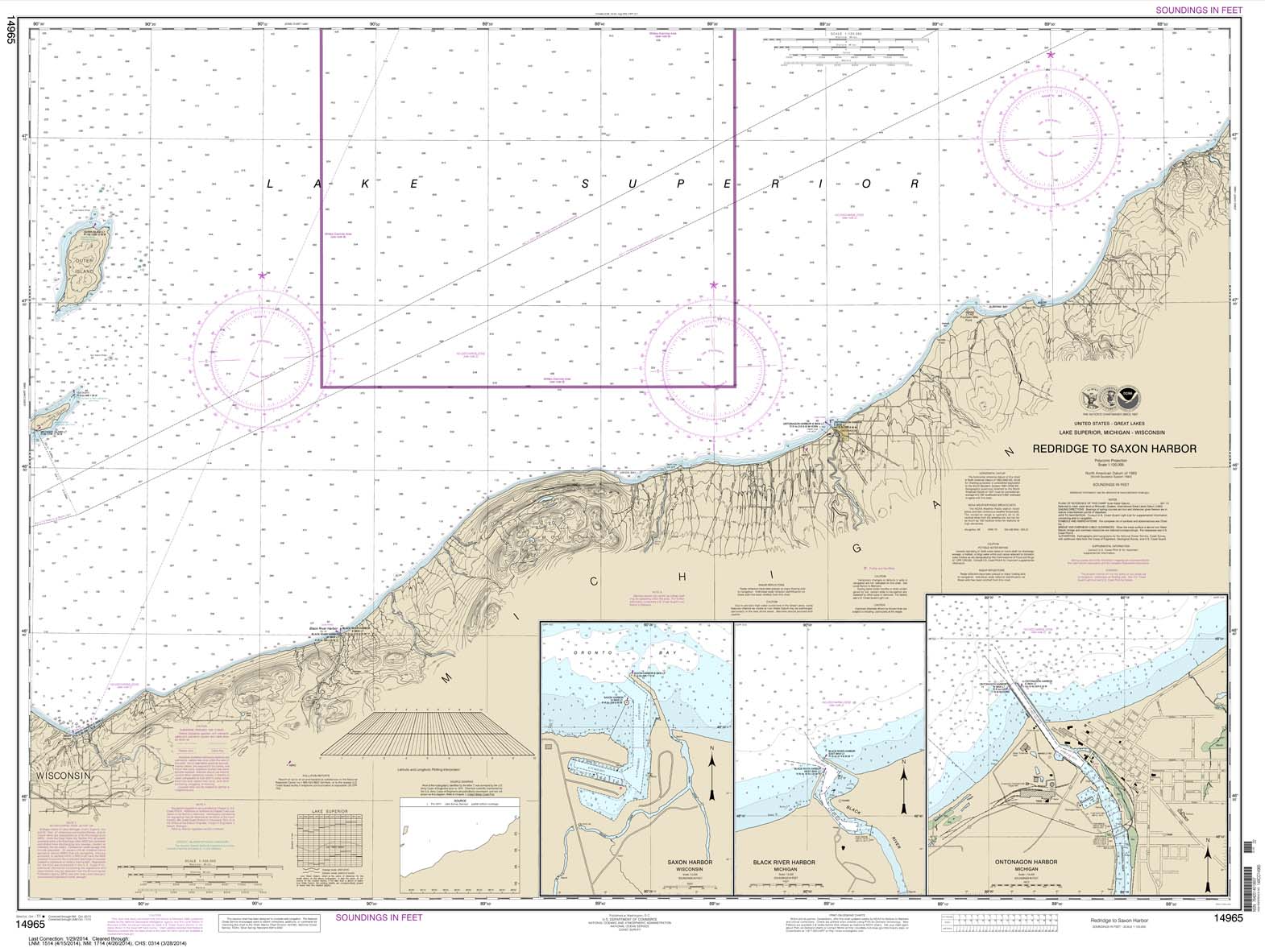 Redridge to Saxon Harbor;Ontonagon harbor;Black River Harbor;Saxon Harbor