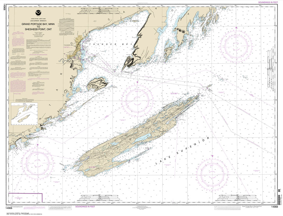 Grand Portage Bay: Minn. to Shesbeeb Point: Ont.