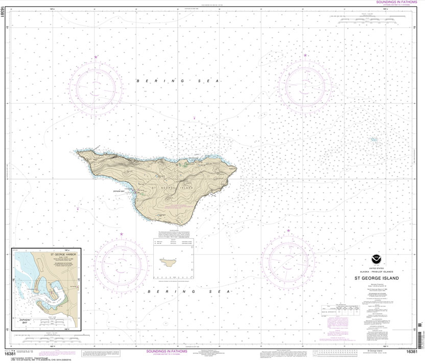 St. Island Pribilof Islands 16381 Nautical Charts