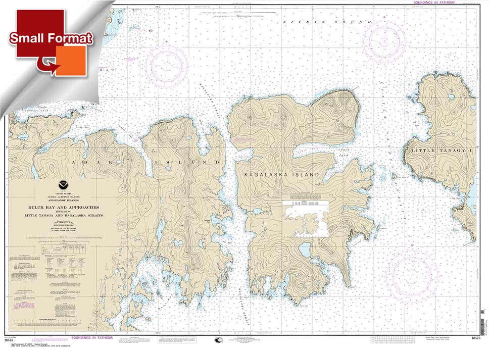 Kuluk Bay and approaches: including Little Tanaga and Kagalaska Strs.