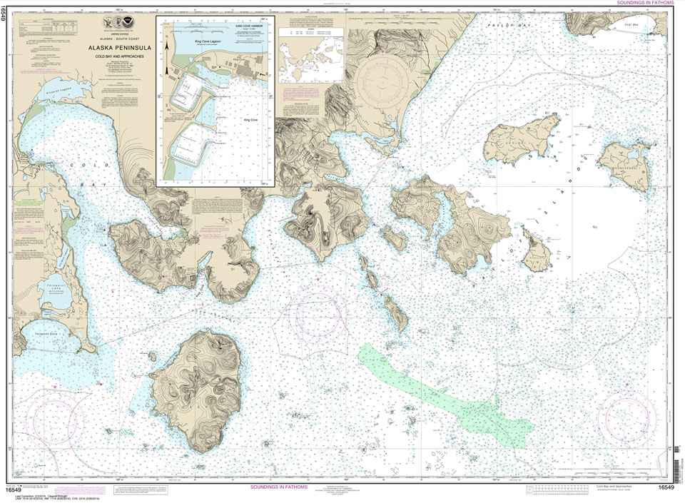 Cold Bay and approaches: Alaska Pen.;King Cove Harbor