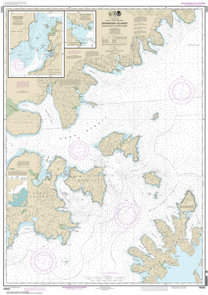 Shumagin Islands-Nagai I. to Unga I.;Delarof Harbor;Popof Strait: northern part