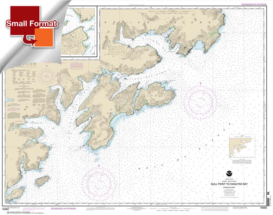 Kodiak Island Gull Point to Kaguyak Bay;Sitkalidak Passage