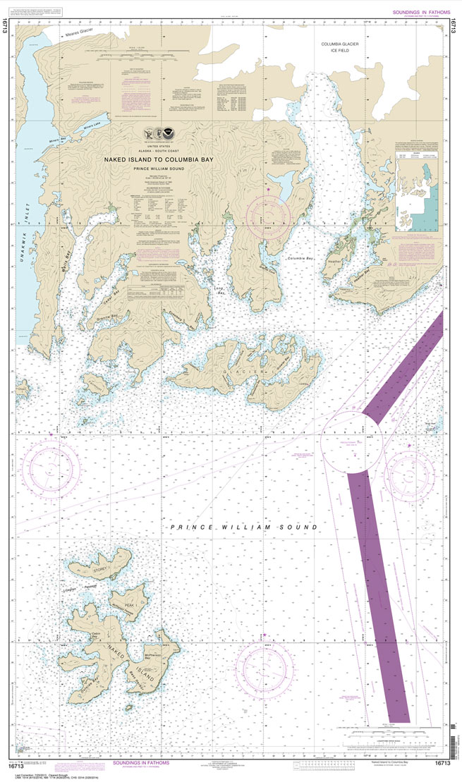 Naked Island To Columbia Bay Nautical Charts