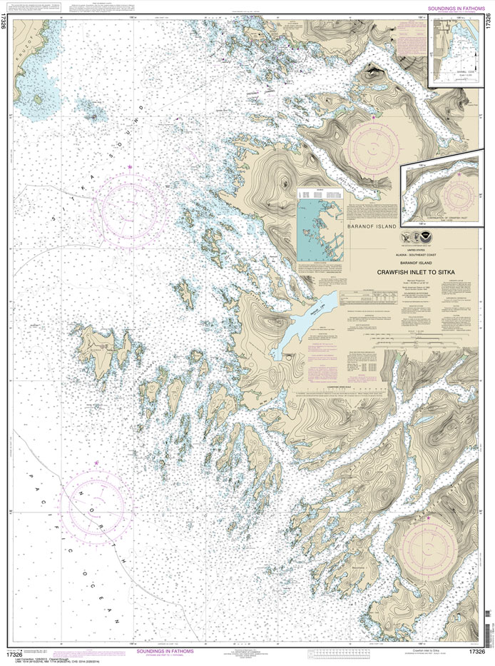 Crawfish Inlet to Sitka: Baranof I.;Sawmill Cove