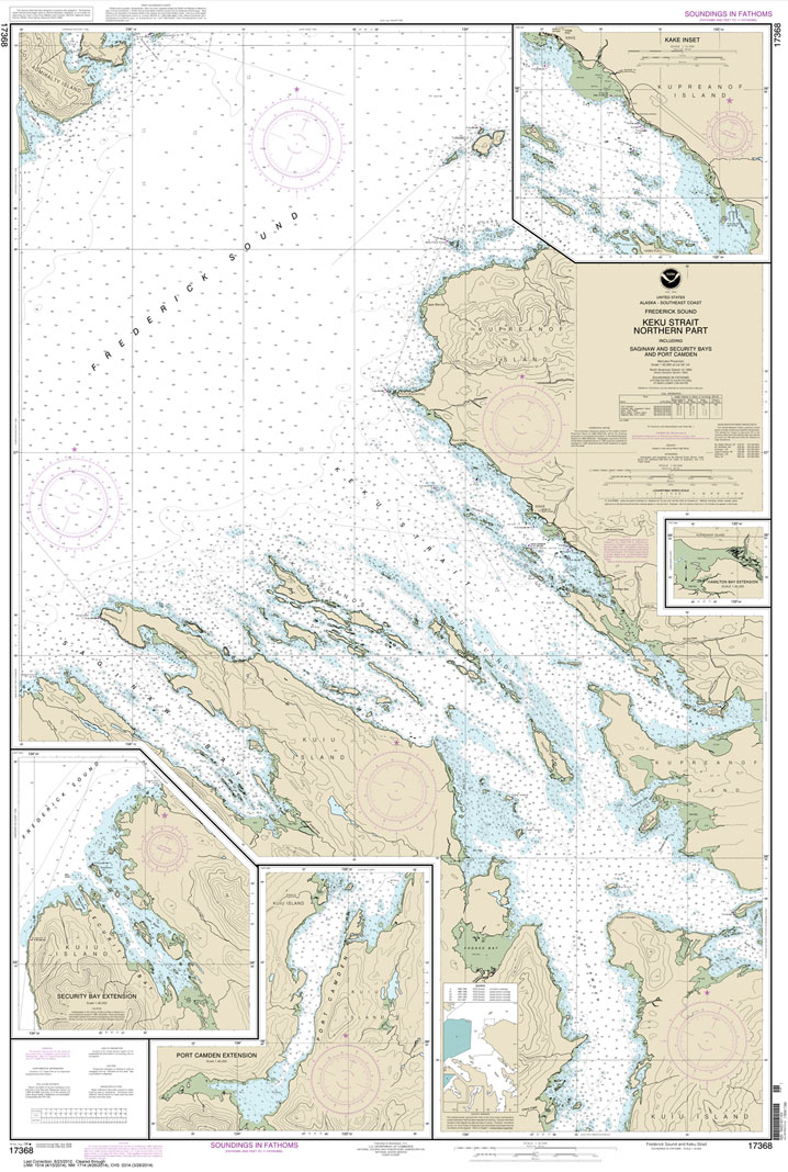 Keku Strait-northern part: including Saginaw and Security Bays and Port Camden;Kake Inset