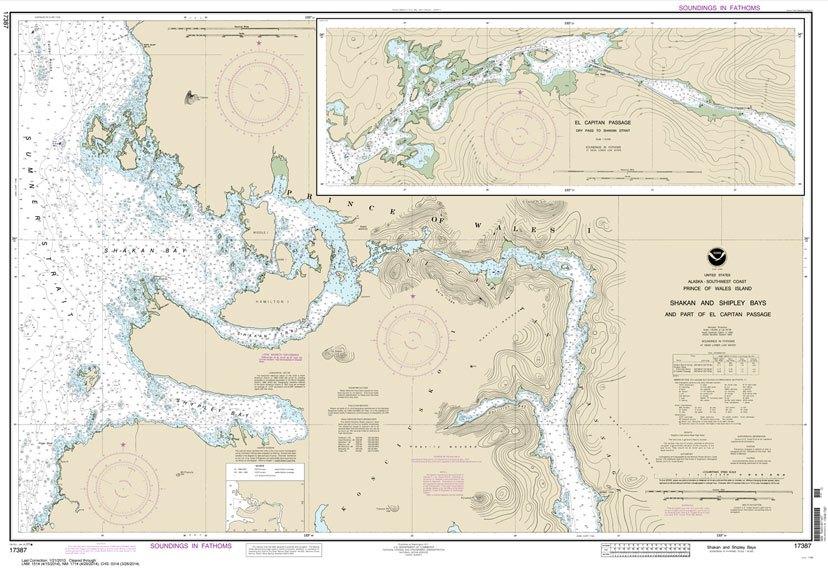 Shakan and Shipley Bays and Part of El Capitan Passage;El Capitan Pasage: Dry Pass to Shakan Strait