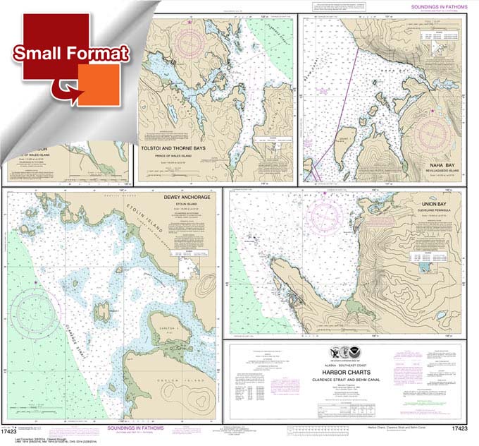 Harbor Charts-Clarence Strait and Behm Canal Dewey Anchorage: Etolin Island;Ratz Harbor: Prince of Wales Island;Naha Bay: Revillagigedo Island;Tolstoi and Thorne Bays: Prince of Wales ls.;Union Bay: Cleveland Peninsula