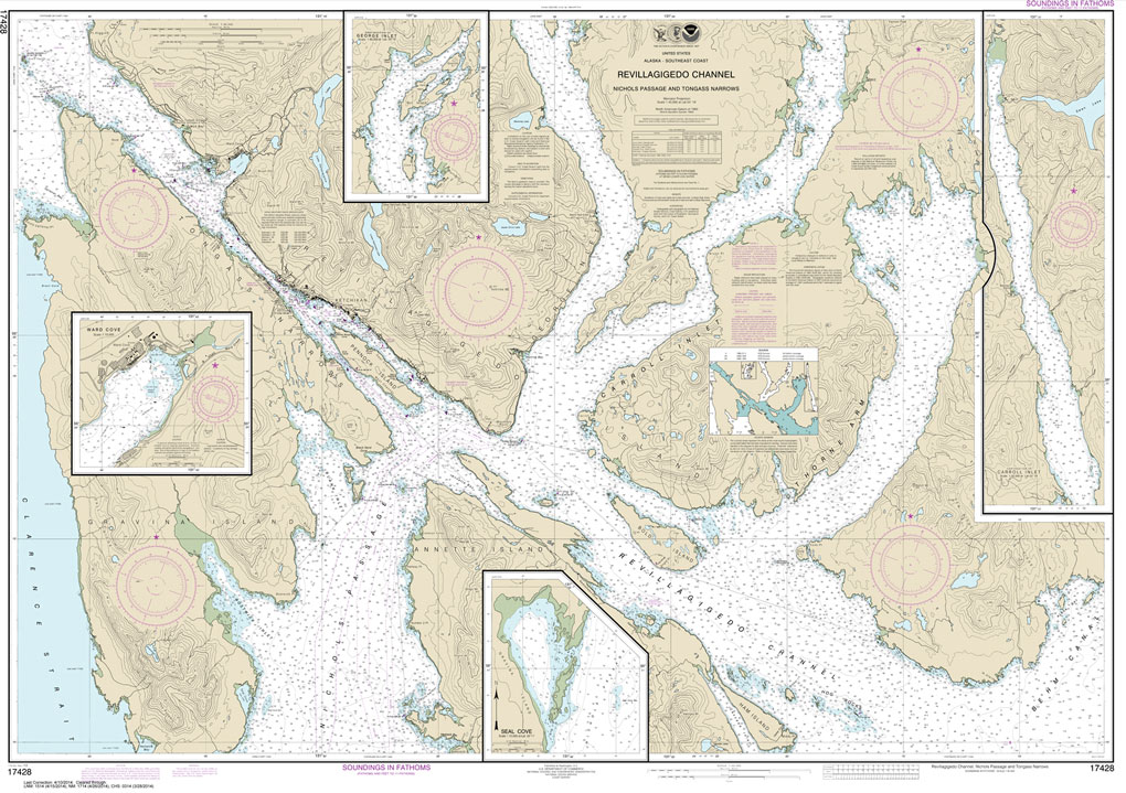 Revillagigedo Channel: Nichols Passage: and Tongass Narrows;Seal Cove;Ward Cove