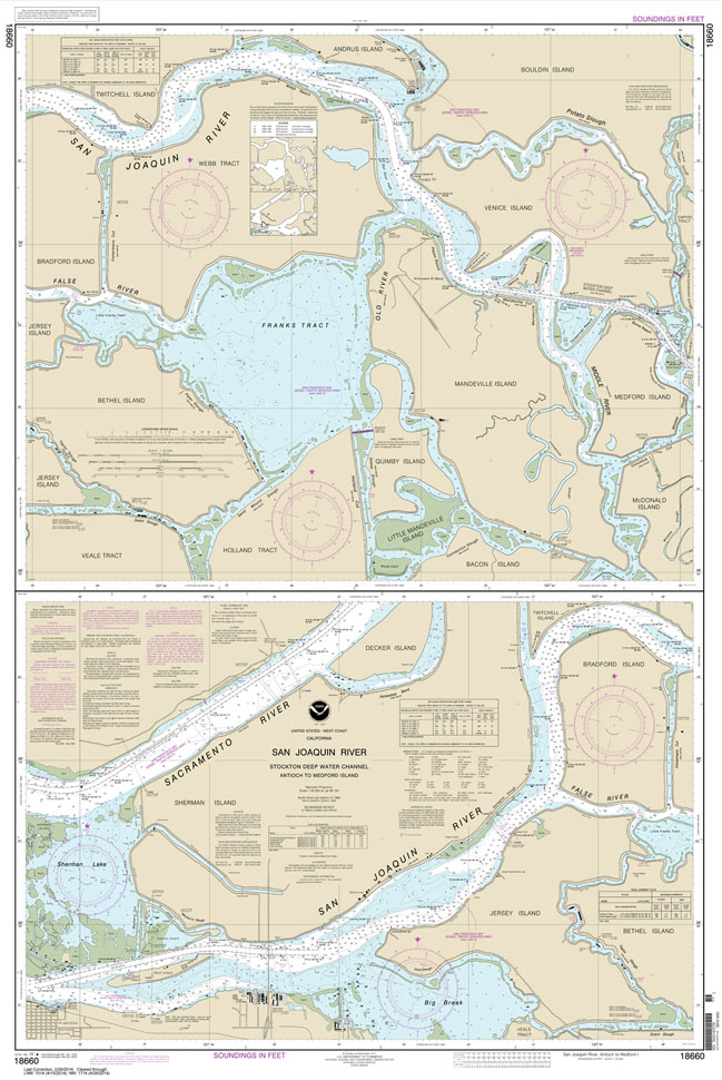 San Joaquin River Stockton Deep Water Channel Antioch to Medford Island