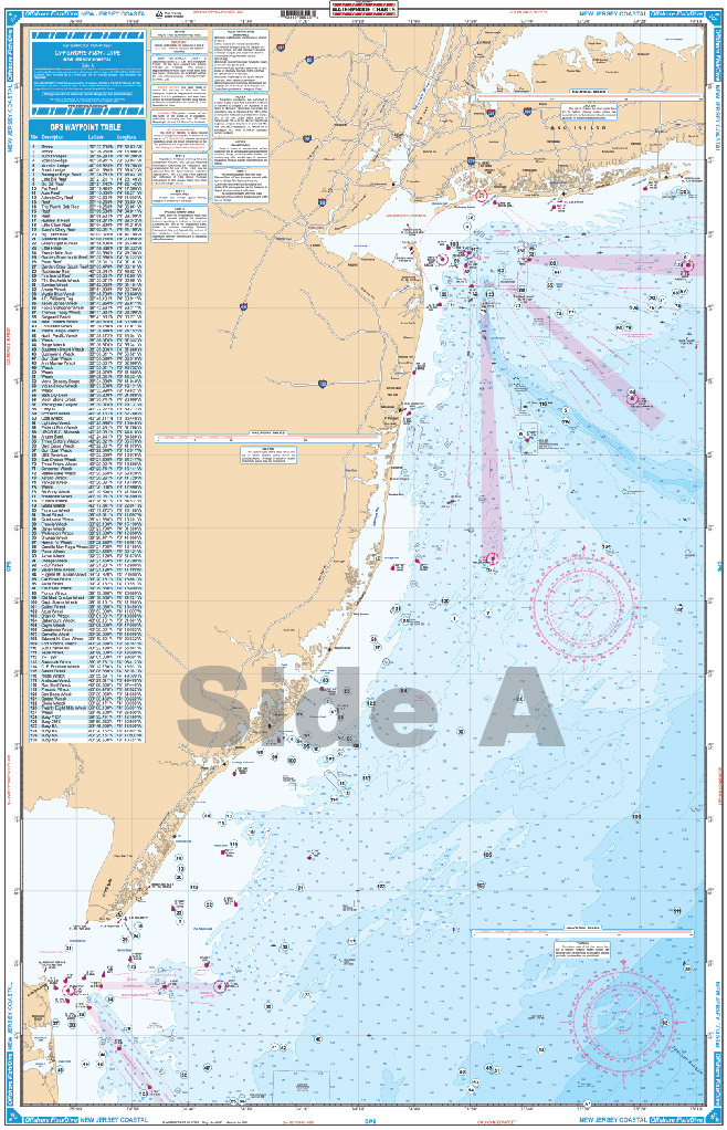 Coverage of New Jersey Coastal Fishing Chart 55F