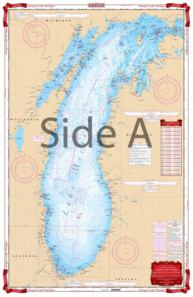 Lake Michigan Map Depth Chart - Map of world