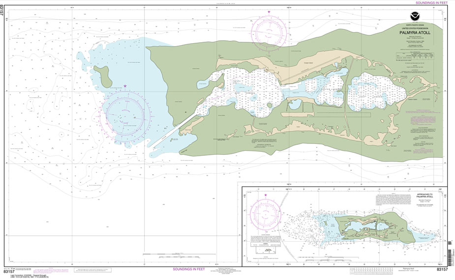 Palmyra Atoll;Approaches to Palmyra Atoll